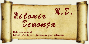 Milomir Demonja vizit kartica